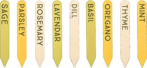 Primitives By Kathy Herb Garden Plant Labels - Tin Herb Markers - Set of 9
