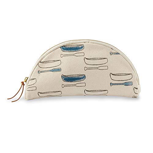 Mud Pie Canoe Canvas Pouches,2.00x9.75x4.75", Blue