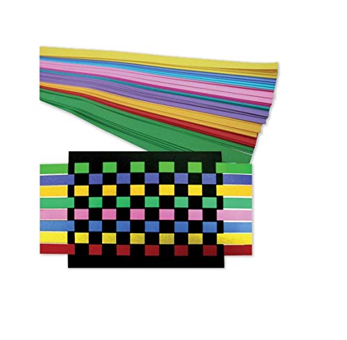 Hygloss Products Paper Weaving Strips - Great for Kids Arts and Crafts, Classroom Activities - Learn to Weave - 10 Assorted Colors - 3/4 Inch x 16 Inches - 1000 Strips