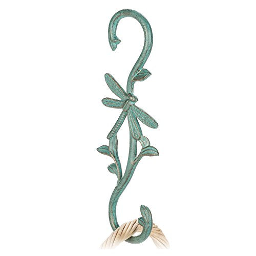 Abbott Collection  Cast Iron Dragonfly S-Hook, Light Green