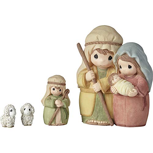 Precious Moments St/4 Nesting Holy Family Nativity Figurine, Multi