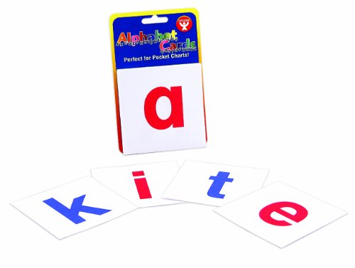 Hygloss Products Alphabet Cards for Pocket Chart, A-Z - Lowercase - 3" x 3" - 30 Qty