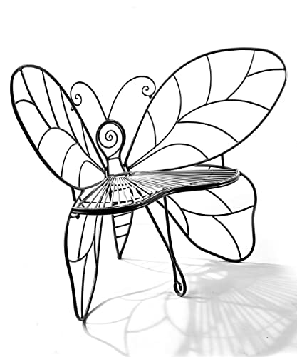 Giftcraft Butterfly Bench Chair, 41-inch Height, Metal