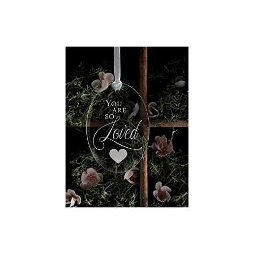 Carson Home Glass Ornament, 4-inch Height (You are Loved)