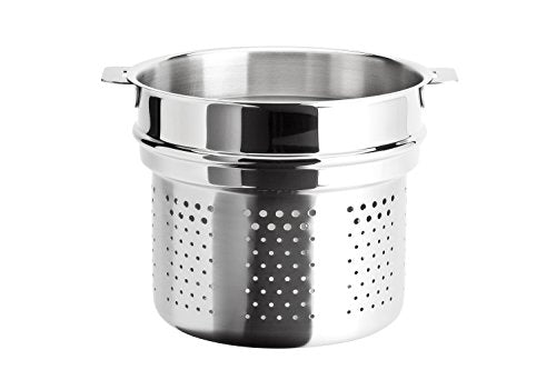 Cristel Multiply 18/10 Stainless Steel Pasta Insert with Removable Handles, 5.3 Quart