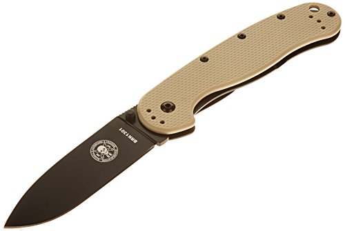 ESEE Blue Ridge Knives Avispa Desert Tan Black Knife, Desert Tan/Black