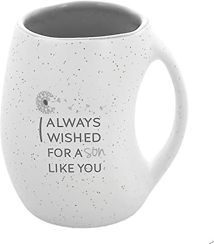 Pavilion - I Always Wished For A Son Like You 16 ounce Large Coffee Cup - Huggable Hand Warming Mug, Gift Ideas For Son, 1 Count (Pack of 1) 3.75x5 inches, Gray