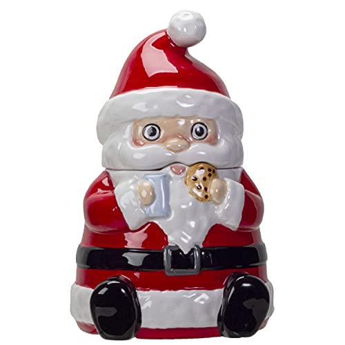 Pacific Trading Giftware Xmas Christmas Santa Ceramic Cookie Jar