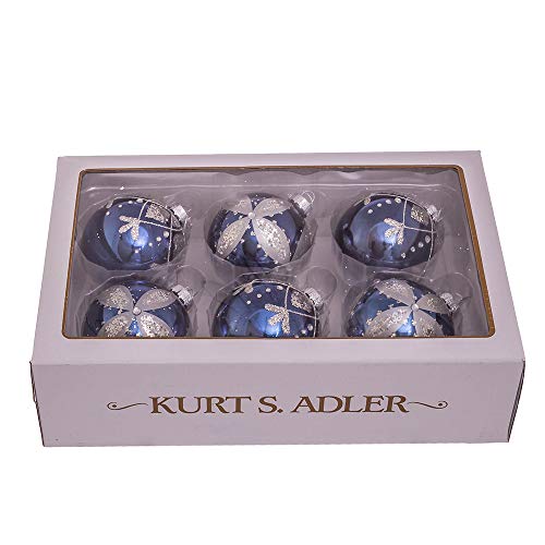 Kurt Adler Adler GG0982 Ornament Set, Blue, Silver