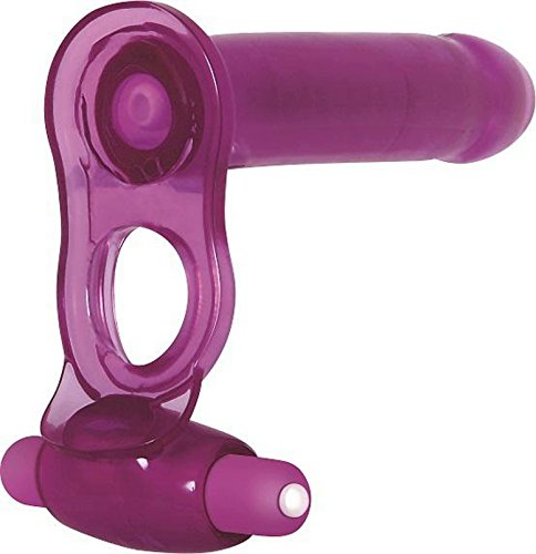 Evolved Adam and Eve DP Fantasy Ring Powerful 10 Speed Bullet Vibrator, Purple