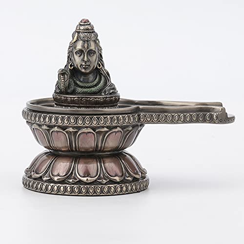 Unicorn Studio Veronese Design 4 7/8 Shiva Linga Hindu God Collectible Cold Cast Bronzed Resin Statue Spiritual Figurine