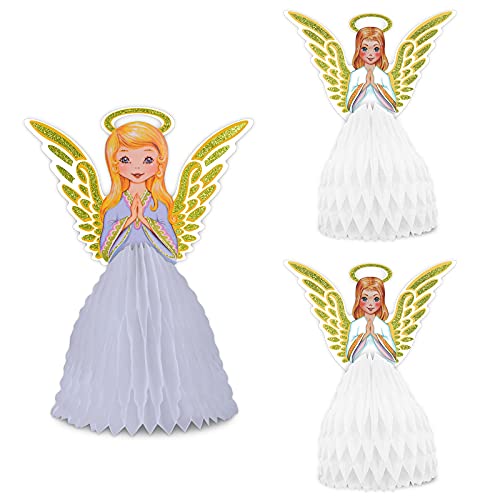 Beistle Vintage Christmas Angel Centerpiece Set, 11.5" & 8", Multicolored