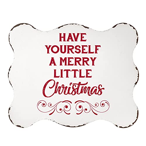 Creative Brands 47th & Main Holiday Vintage Sign Wall D√©cor, 10 x 8-Inch, Merry Little Christmas