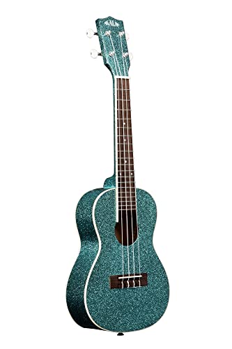 Kala Sparkle Series, Mahogany Concert Ukulele in Rhapsody In Blue, KA-SPRK-AQUA