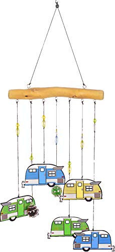Spoontiques 14088 Camper Driftwood Wind Chime, Multicolored
