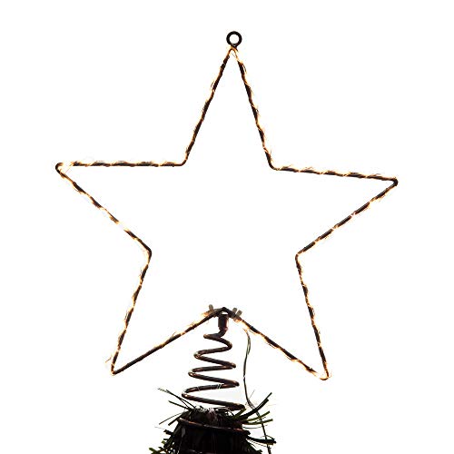 Kurt Adler Kurt S. Adler 13-Inch Metal Lighted LED Star Treetop, Silver