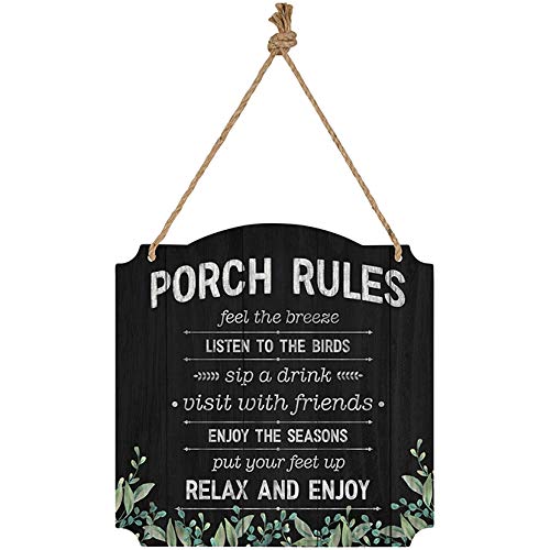 Carson 23725 Porch Rules Metal Wall Decor, 12 inches High