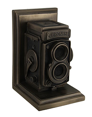 Unicorn Studio Resin Statues Vintage Tlr Camera Decorative Bronze Finish Single Bookend Statue 5 X 7 X 4.25 Inches Bronze