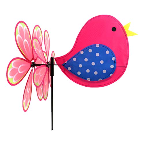 Midwest Design Imports, Inc. Pink and Blue Bird Garden Spinner Flag - 36"