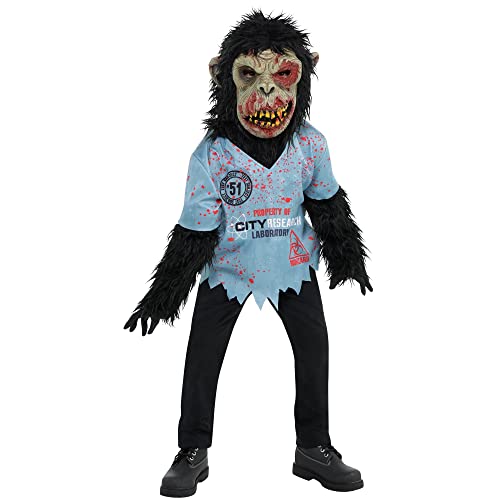 amscan 847736 Boys Zombie Chimp Costume, Small Size (4-6 Years Old) Black