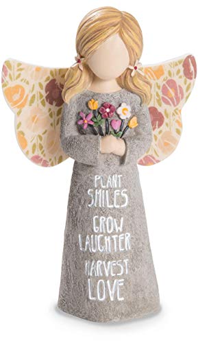 Pavilion Gift Company Plant Smiles Grow Laughter Harvest Love Child Angel Figurine