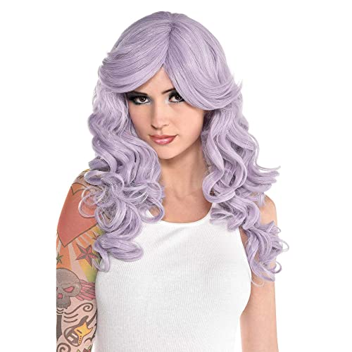 amscan Womens Dusty Lavender Wig, One Size