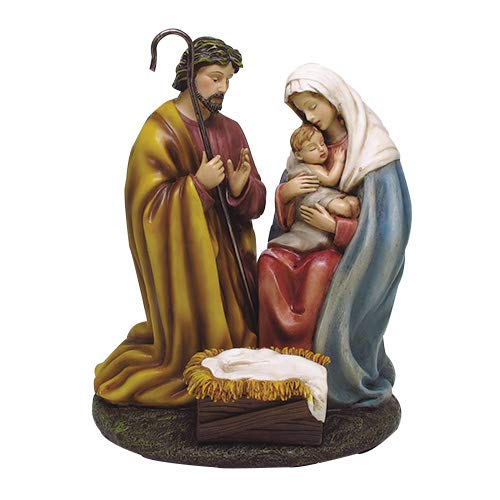 Pacific Trading Giftware 7.5 Inch Nativity Scene with Baby Jesus Religious Statue Figurine