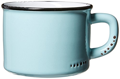 Abbott Collection  Enamel Look Stoneware Cappuccino Cup, Green