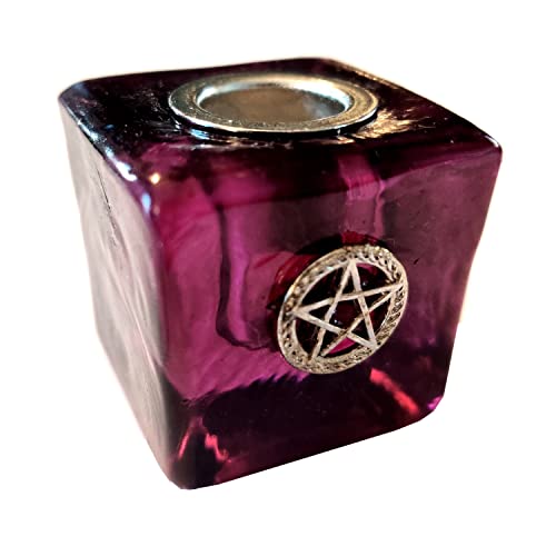 Kheops International New Age Source Mini Candle Holder Pentacle Purple (Each)