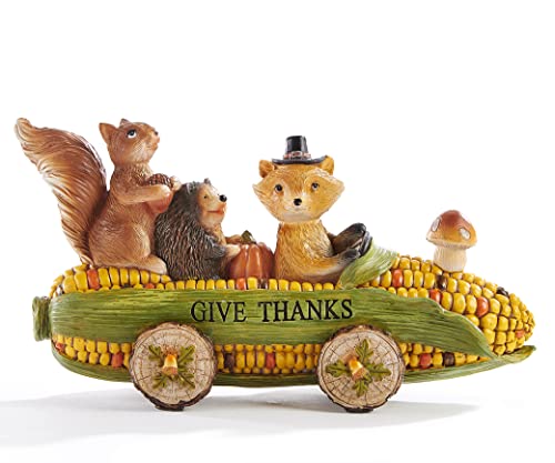 Giftcraft 582222 Animals and Car Figurine, 4.45 inch, Stone and Resin