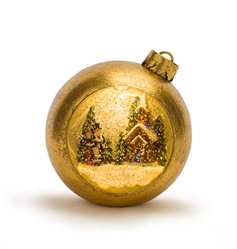 Melrose International Lighted Musical Snow Globe Carolers Ornament, 6-inch Height