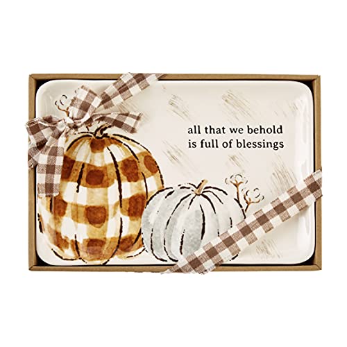 Mud Pie All That Small Pumpkin Tray, 10 1/2-inch