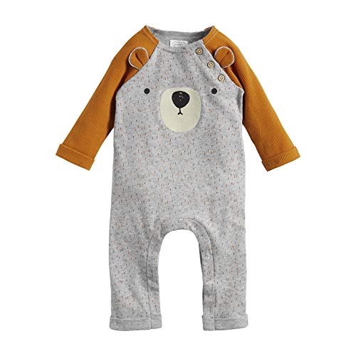 Mud Pie  Bear Face Baby Bodysuit, 3-6 Months