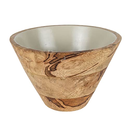 Foreside Home & Garden Gray Interior Mango Wood Bowl