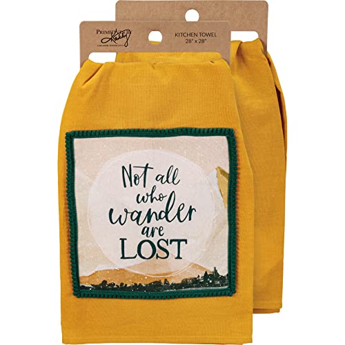 Primitives by Kathy 113720 Kitchen Towel Not All Who Wander are Lost, Cotton