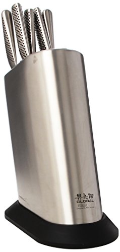 Scanpan Global G-835/WS-6 Knife Set with Block, 6 Piece, Silver