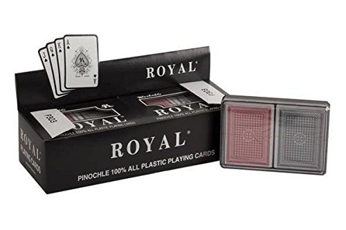 CHH 6 Double Deck Large Index Pinochle Playing Cards in Display Box