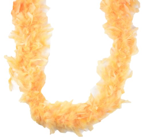 Midwest Design Touch of Nature 1-Piece Feather Turkey Flat Chandelle Boa for Arts and Crafts, 2-Yard, Lemon Chiffon