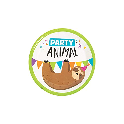 PARTY ANIMAL DESSERT PLATE - Party Supplies - 8 Pieces