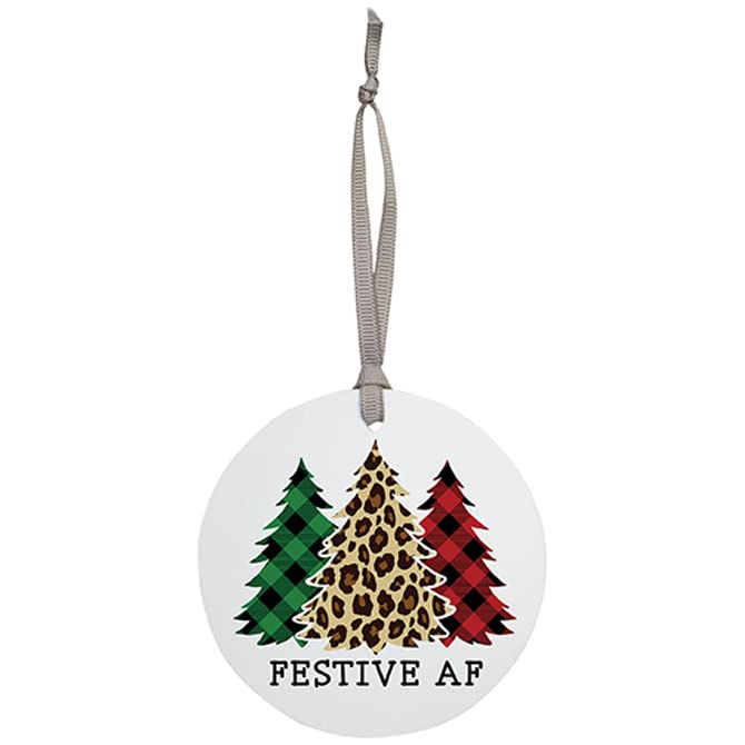 Carson Home Accents Festive AF Hanging Ornament, 3.5-inch Diameter