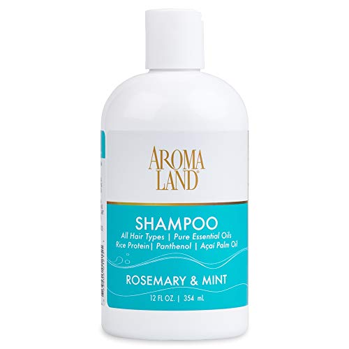 Aromaland - Rosemary and Mint Shampoo - Natural Cleansing & Moisturizing Shampoo for All Hair Types (12 oz)
