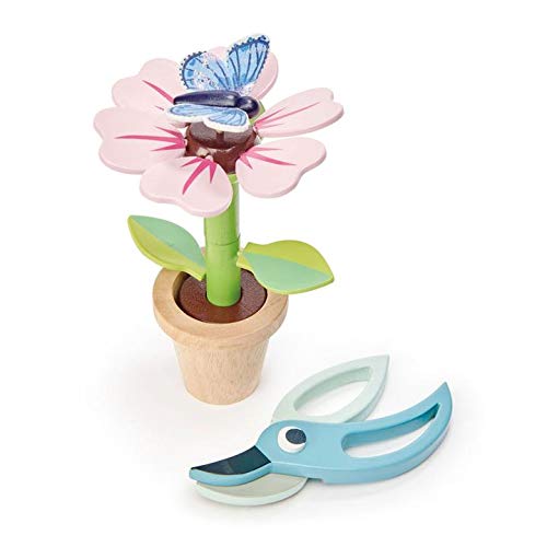 Tender Leaf Toys - Blossom Flowerpot Set - Indoor Garden Pretend Play Wooden Toy with Removable Leaves and Petals - Educational, Creative and Basic Life Learning Skills Fun for Children 3+