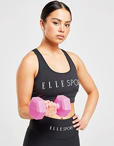ELLE SPORT Neoprene Pair Exercise Hand Dumbbells, Set of 2, 1.5kg, Hote Pink, Sports and Fitness Equipment