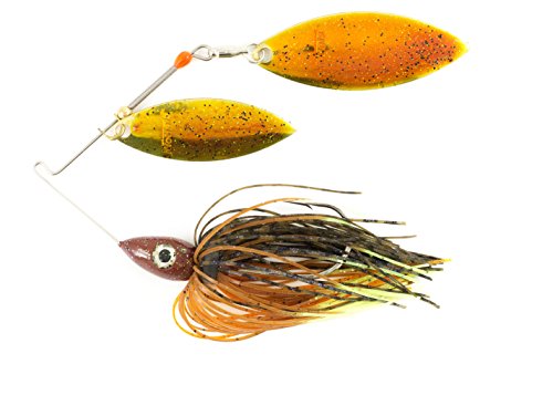 Nichols Lures Pulsator Metal Flake Double Willow Spinnerbait, Bluegill, 1/2-Ounce