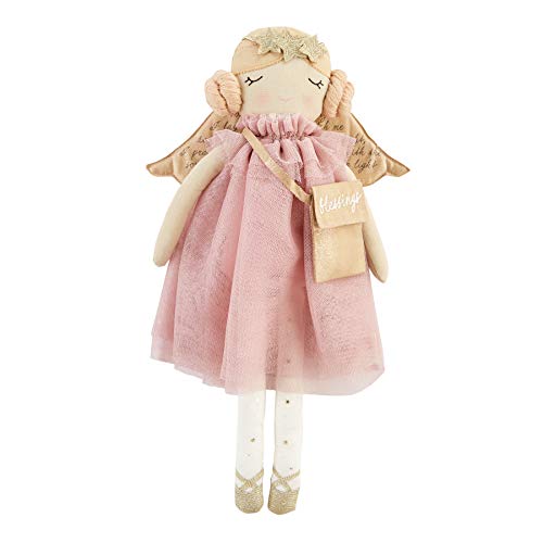 Mud Pie Angel Dolls, 15 Inches, Pink Dress