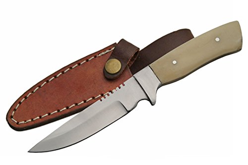 SZCO Supplies Straight Back Bone Handle Skinning Knife