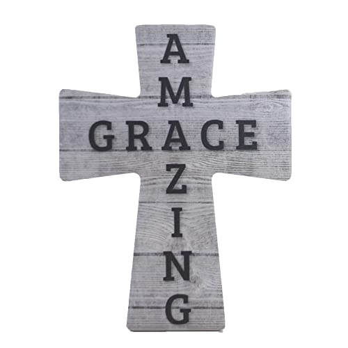 Manual Woodworker ICINAG Amazing Grace Ceramic Cross with Easel