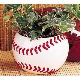 burton + BURTON Ceramic Baseball Planter Great for Kids Room,Sports Fans and Home and Office Decor