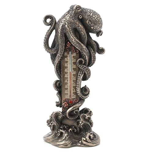 Veronese Design 7 1/4" Perpetual Octopus Precision Mood Teller Resin Statue Collectible Bronze Finish