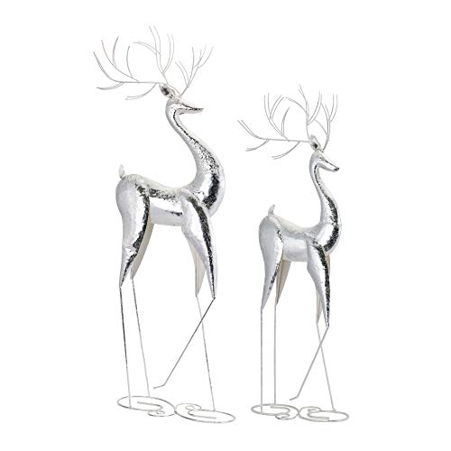 Melrose 84279 Deer, 30-inch and 37-inch Height, Set of 2, Metal